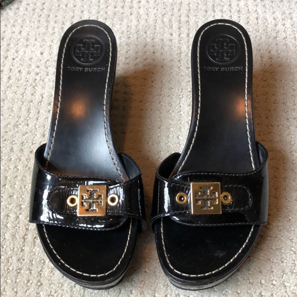 Tory Burch black wedge